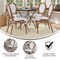 Flash Furniture Lourdes Thonet French Bistro Stacking Chair, White/Gray PE Rattan/Bamboo Print Alum Frame, 4PK 4-SDA-AD642002S-WHGY-NAT-GG - alternate 5